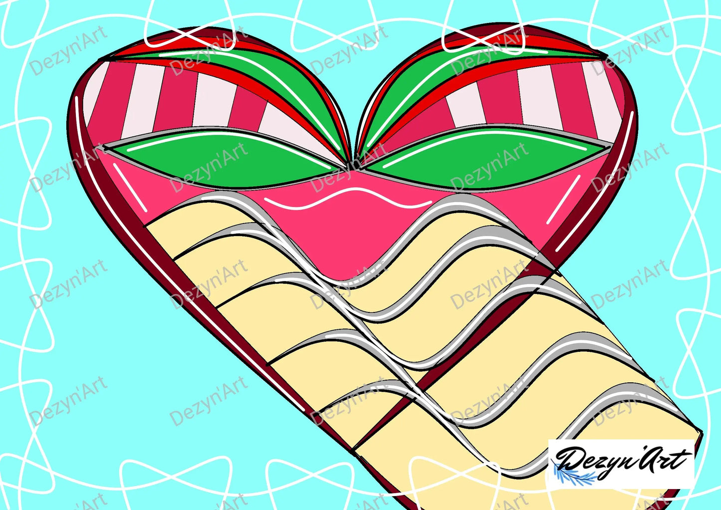 Dessin Coeur 1 - Dessins numériques, téléchargeables - Dezyn'Art Boutique en ligne