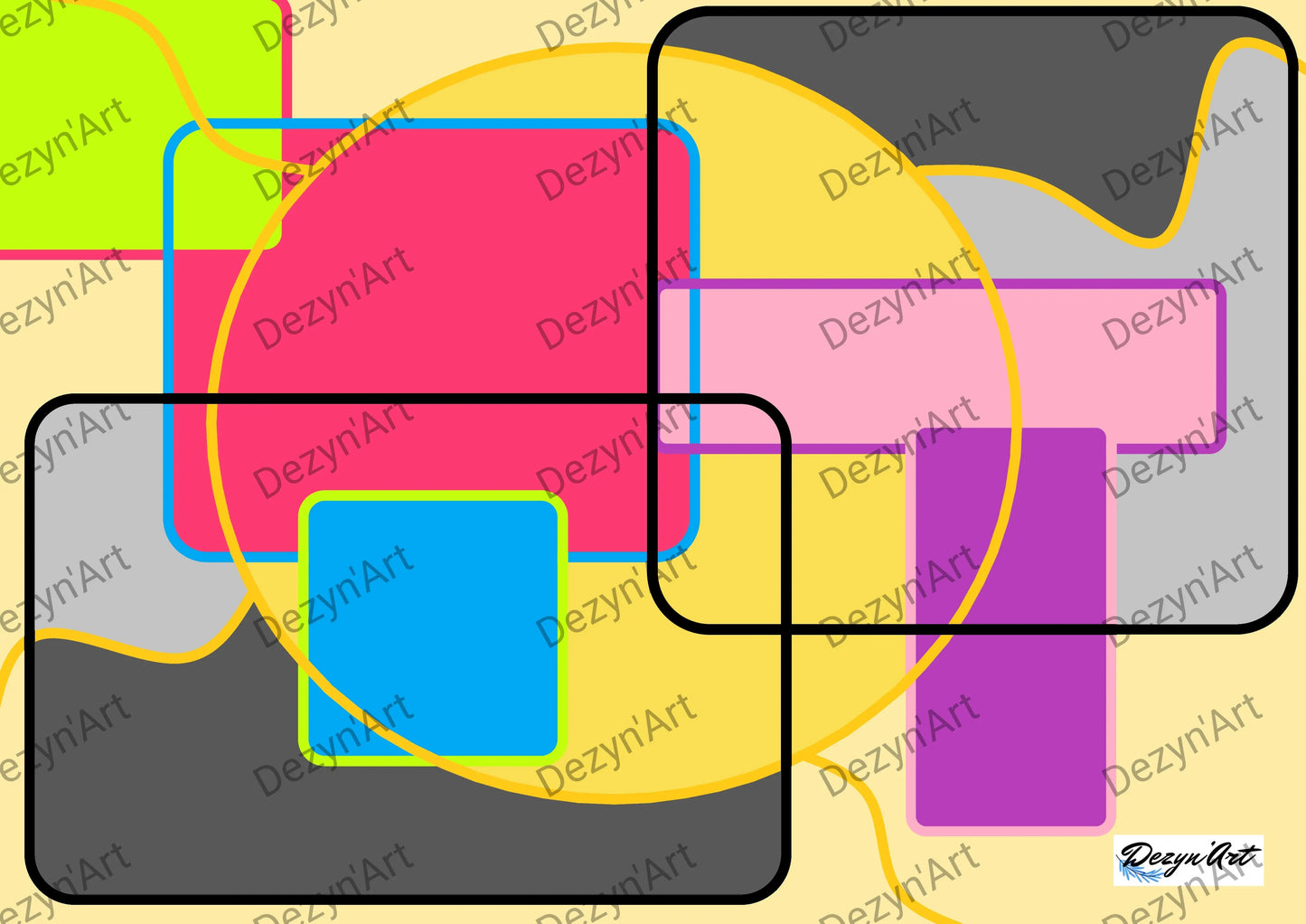 Dessin Cubiforme 1 - Dessins numériques, téléchargeables - Dezyn'Art Boutique en ligne