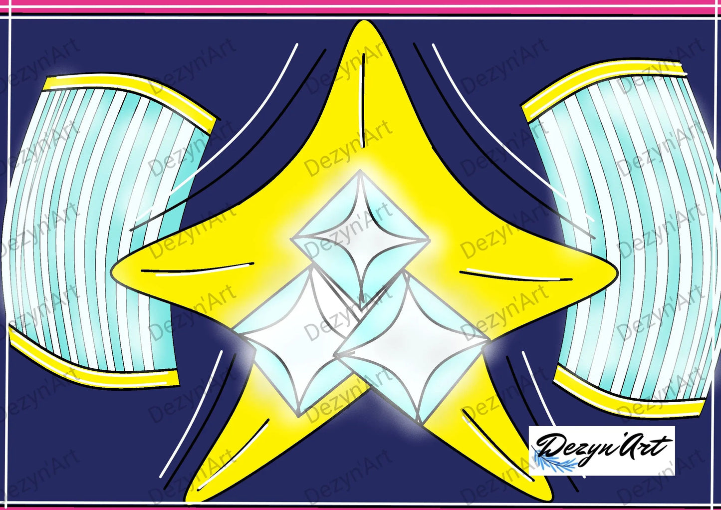 Dessin Etoile 1 - Dessins numériques, téléchargeables - Dezyn'Art Boutique en ligne