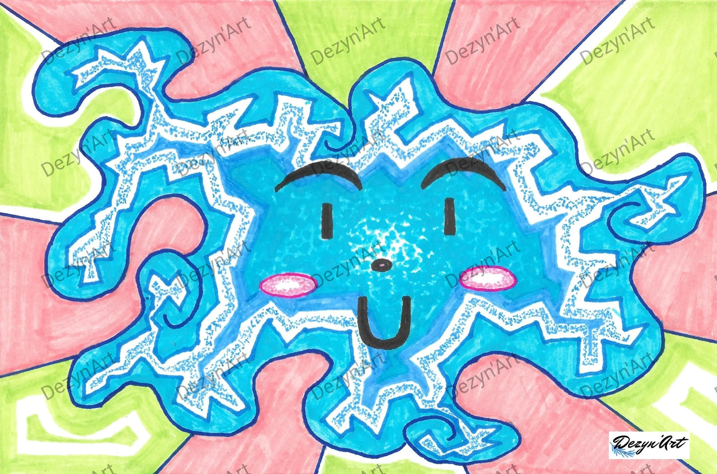 Dessin La Goutte difforme - Dessins numériques aux feutres, téléchargeables - Dezyn'Art Boutique en ligne