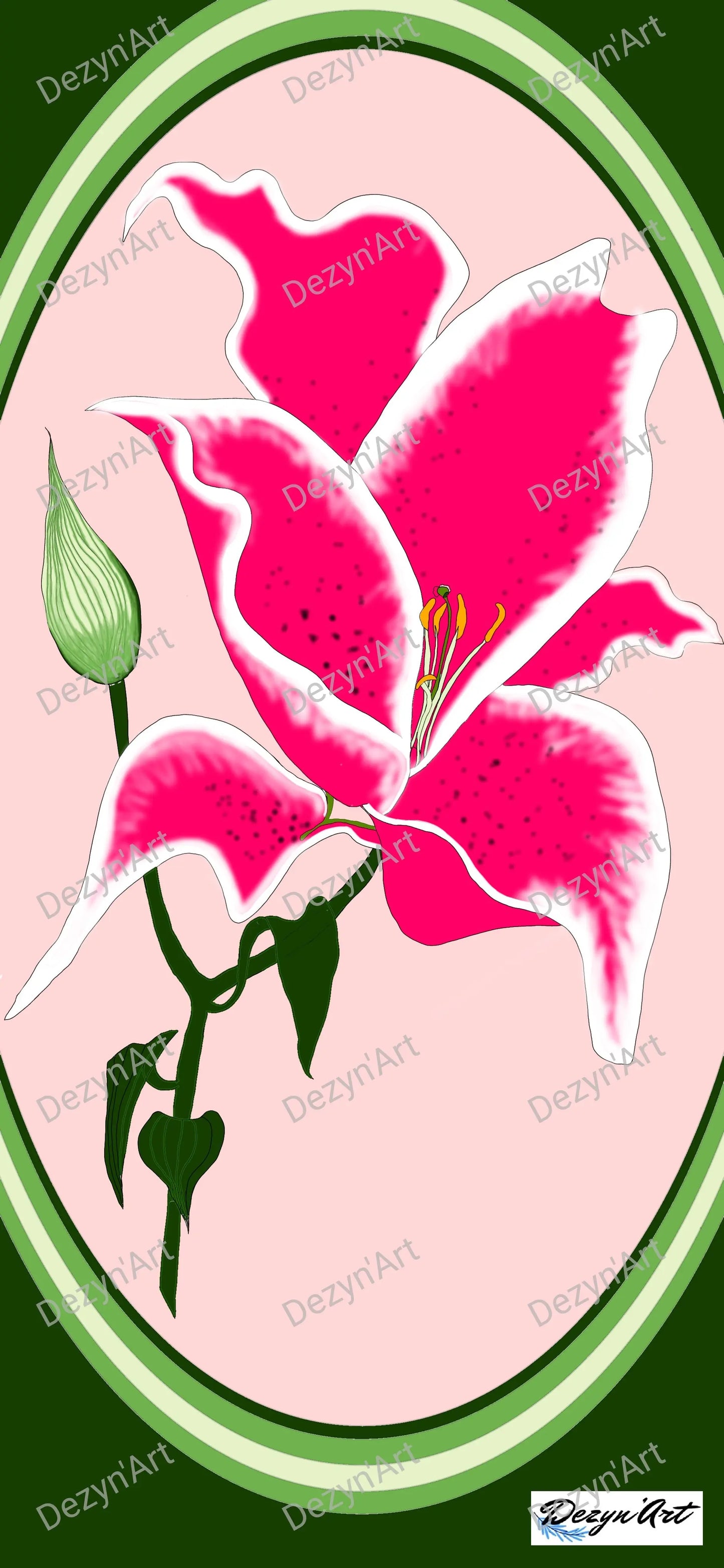 Dessin Lys 1 - Dessins numériques, téléchargeables - Dezyn'Art Boutique en ligne