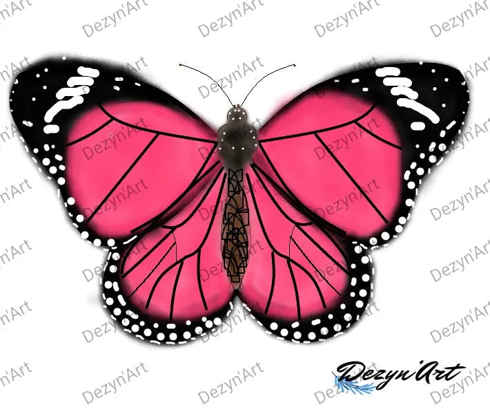 Dessin Papillon 1 - Dessins numériques, téléchargeables - Dezyn'Art Boutique en ligne