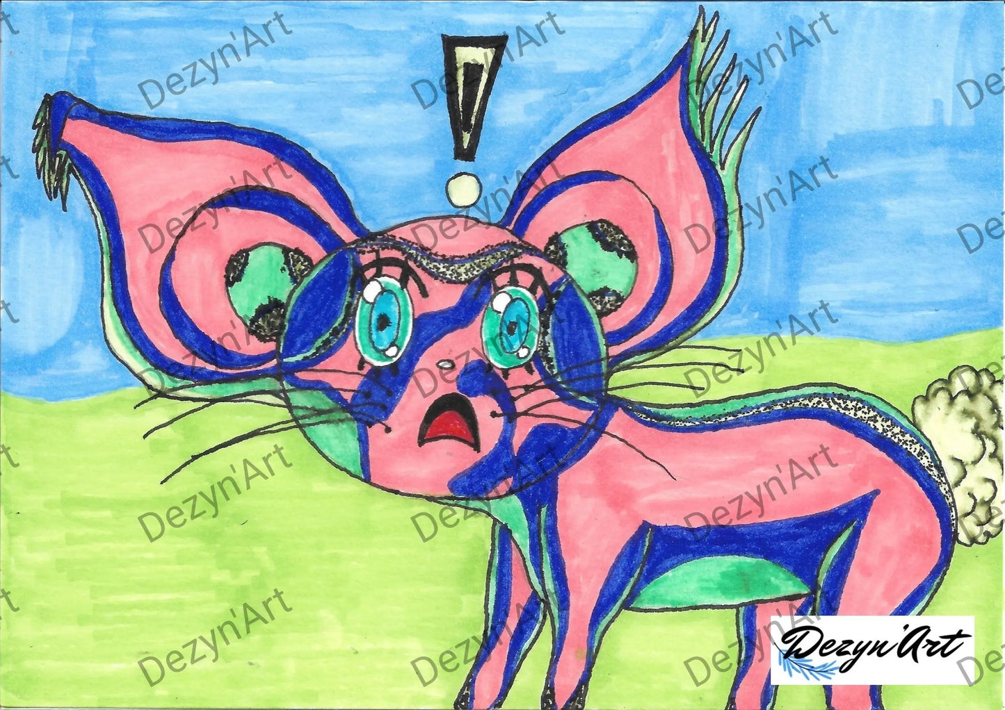 Dessin Petit Monstre - Dessins numériques aux feutres, téléchargeables - Dezyn'Art Boutique en ligne