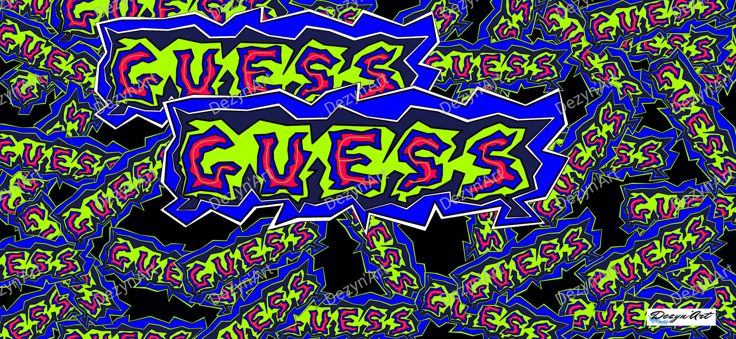 Dessin GUESS - Dessins numériques, téléchargeables - Dezyn'Art Boutique en ligne