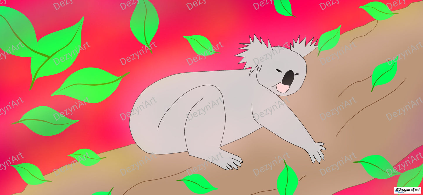 Dessin Koala 1 - Dessins numériques, téléchargeables - Dezyn'Art Boutique en ligne
