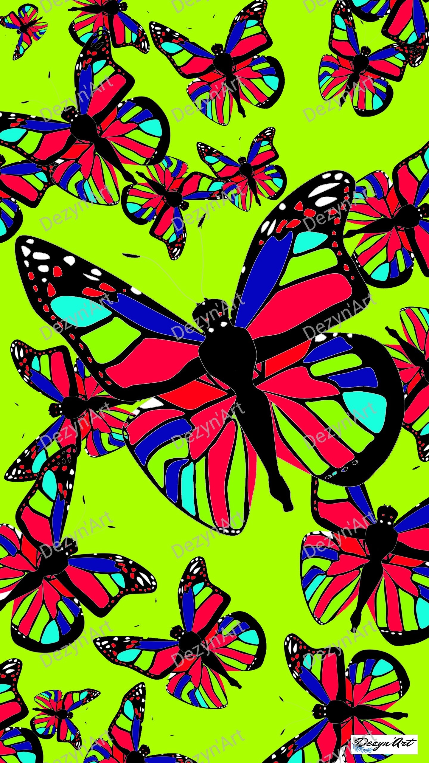 Dessin Papillon 2 - Dessins numériques, téléchargeables - Dezyn'Art Boutique en ligne