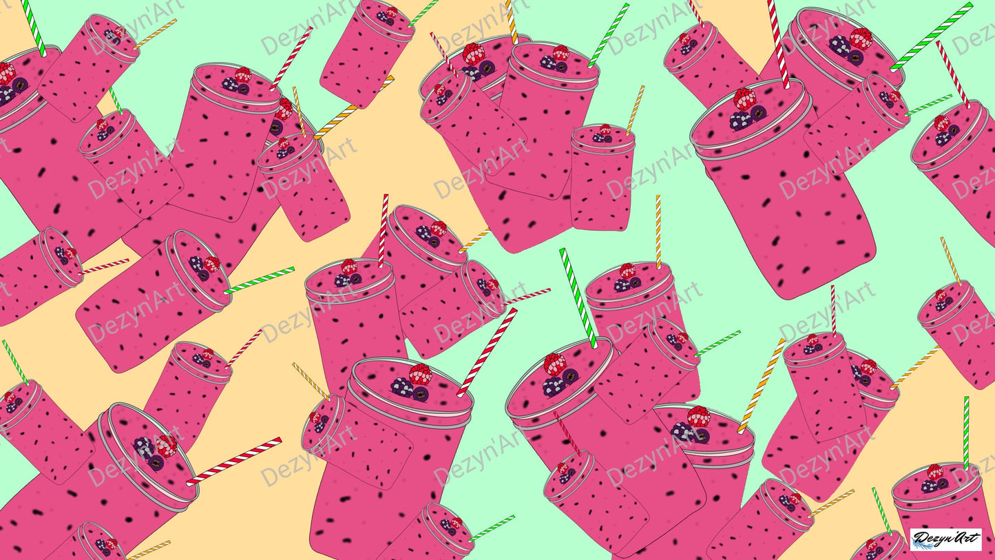 Dessin Smoothie 1 - Dessins numériques, téléchargeables - Dezyn'Art Boutique en ligne