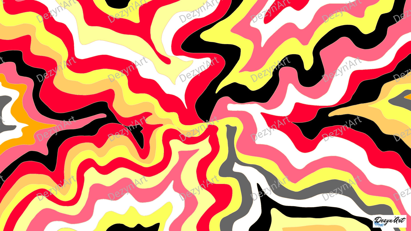 Dessin Vagues 1 - Dessins numériques, téléchargeables - Dezyn'Art Boutique en ligne