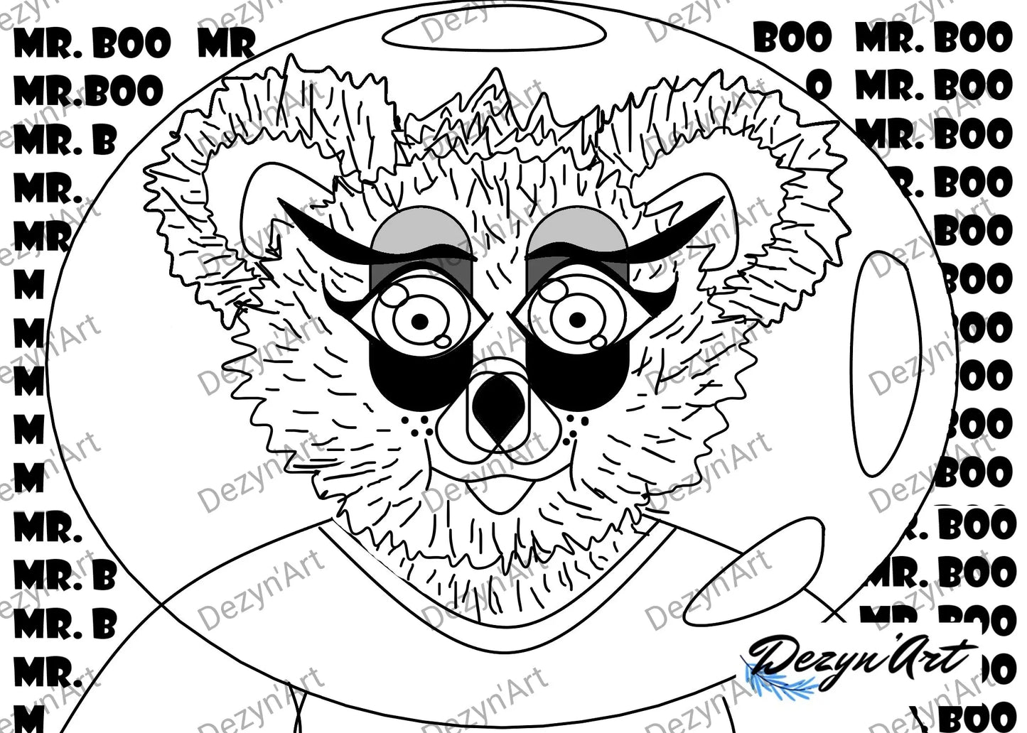 Mr. BOO - Dessins numériques, téléchargeables  - Dezyn'Art Boutique en ligne