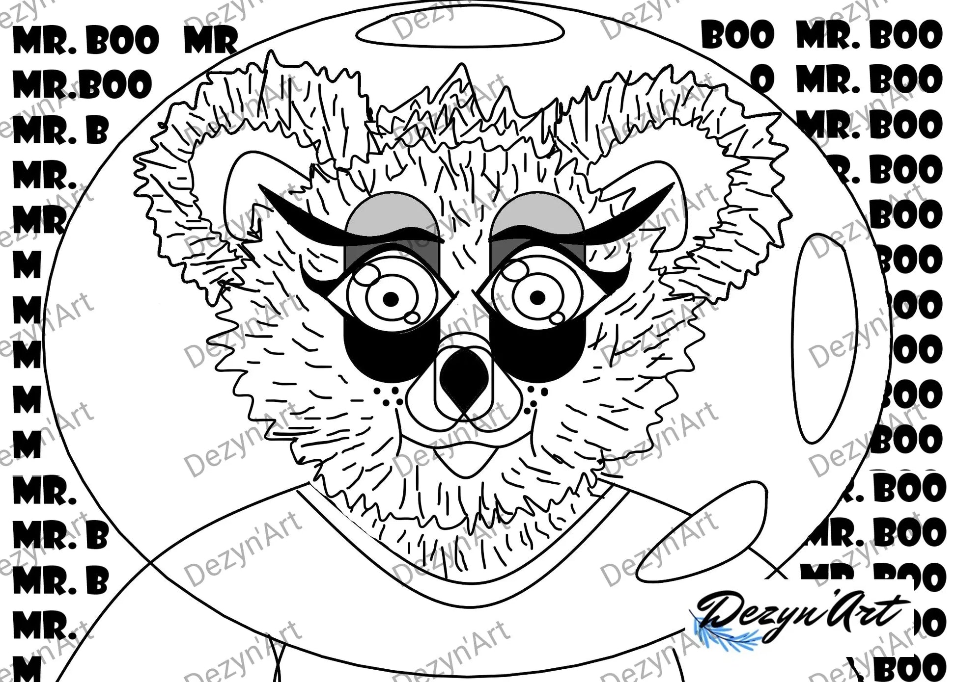 Mr. BOO - Dessins numériques, téléchargeables  - Dezyn'Art Boutique en ligne