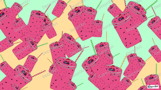 Dessin Smoothie 1 - Dessins numériques, téléchargeables  - Dezyn'Art Boutique en ligne